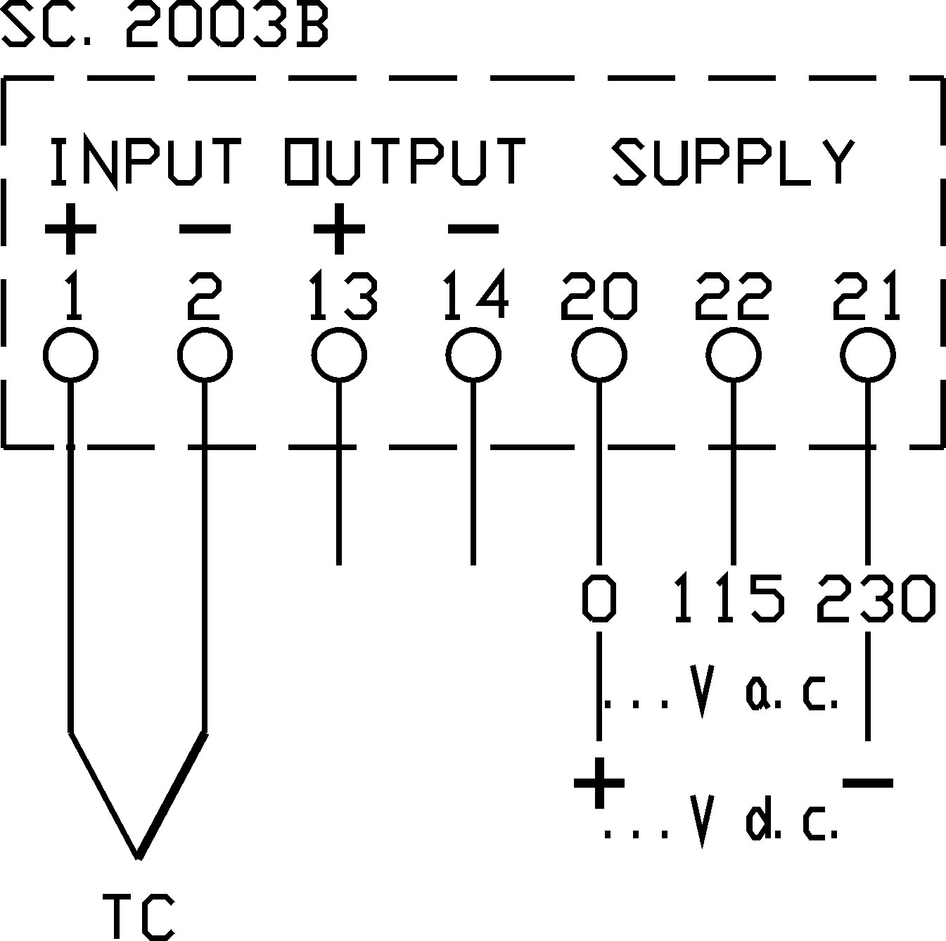 Temperature Transducer input from Thermocouple type K